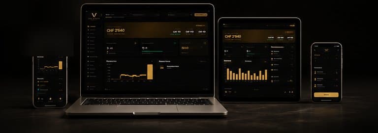 Velunio Booking auf Laptop, Tablet und Smartphones